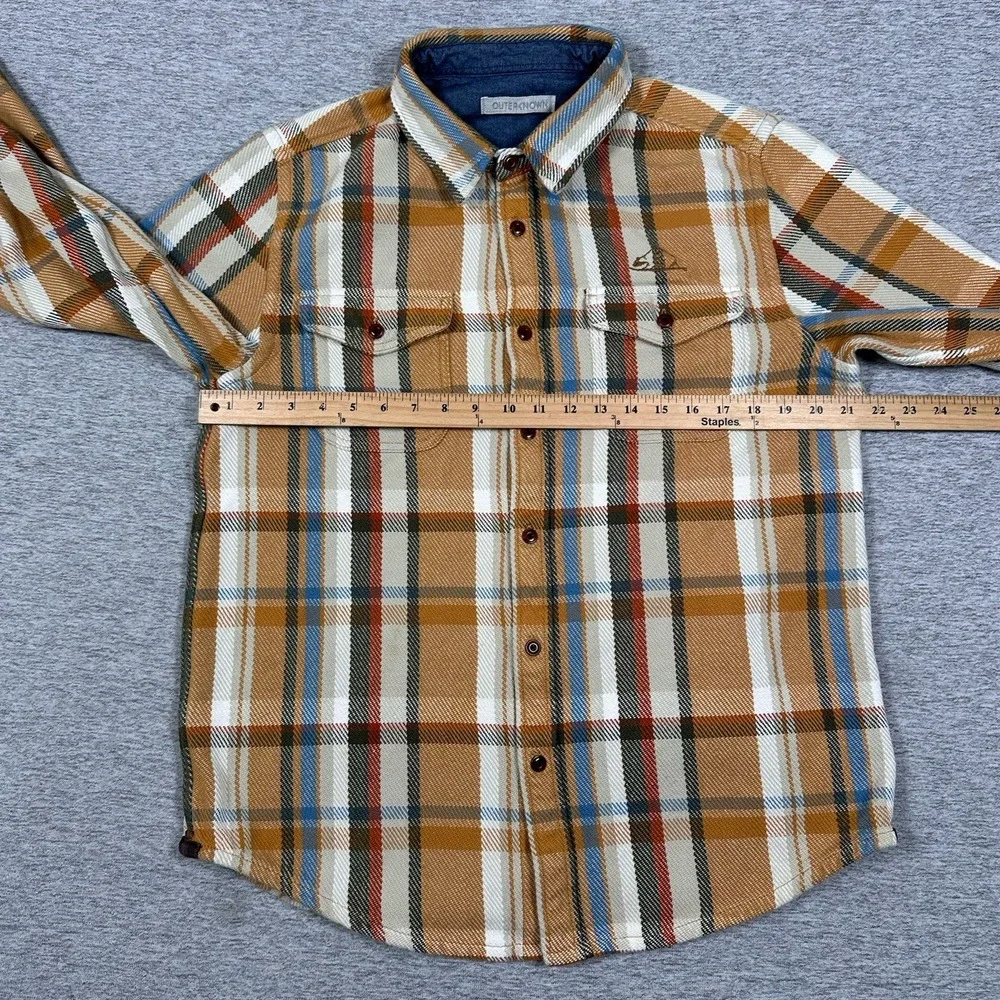 Outerknown Blanket Shirt Mens Large Plaid Flannel Button Up Heavyweight Outdoor - Picture 5 of 10